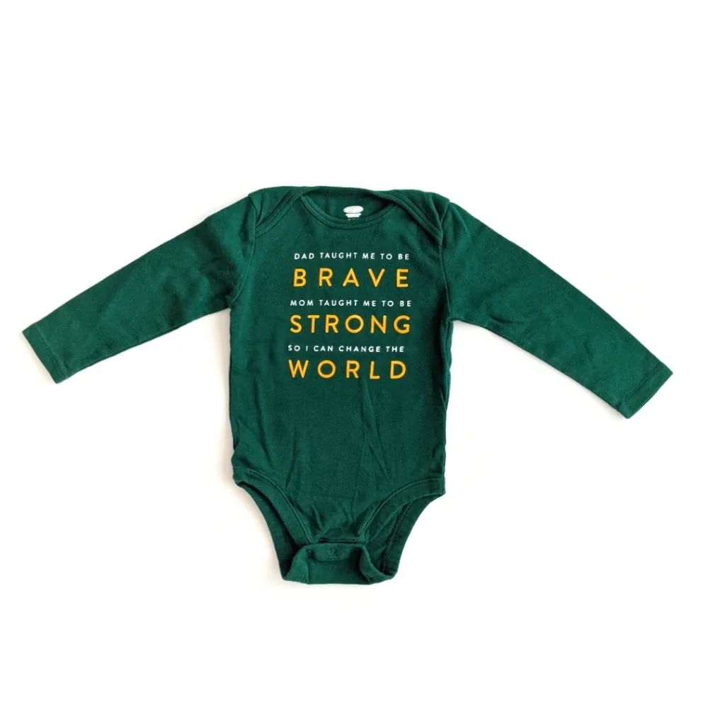 Old Navy Change The World Long Sleeve Bodysuit